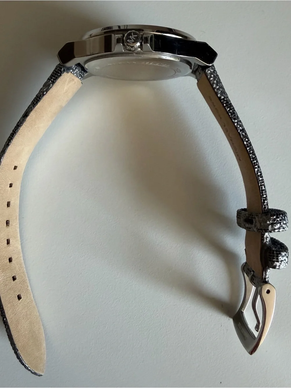 Michael Kors Black Dial Silver-Tone Crystal Bezel Watch Style# MK 7909
